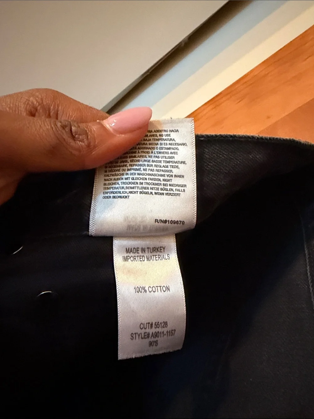 AGOLDE long Black Denim Shorts
